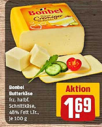 Bonbel Butterkäse 48% Fett i.Tr., je 100 g