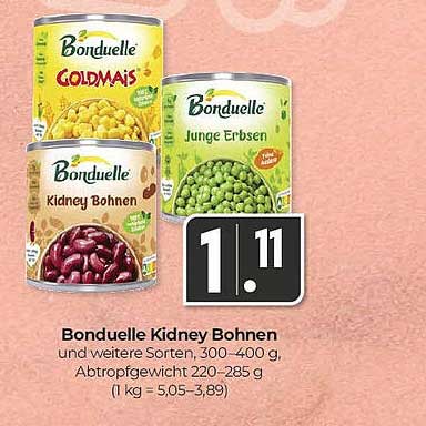 Bonduelle Kidney Bohnen und weitere Sorten, 300–400 g