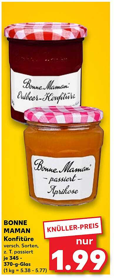 BONNE MAMAN Konfitüre, verschiedene Sorten, z. T. passiert je 345 - 370-g-Glas