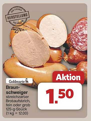 Braunschweiger streichzarter Brotaufschnitt, Goldmarie