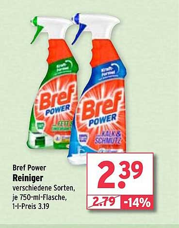 Bref Power Reiniger verschiedene Sorten, je 750-ml-Flasche