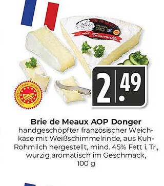 Brie de Meaux AOP Donger - handgeschöpfter französischer Weichkäse