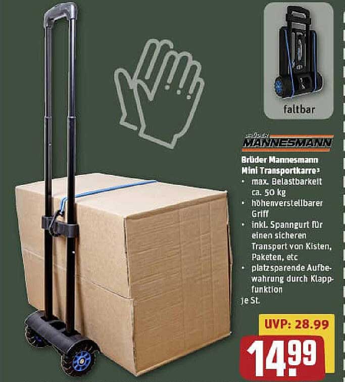 Brüder Mannesmann Mini Transportkarre - Angebot vom REWE