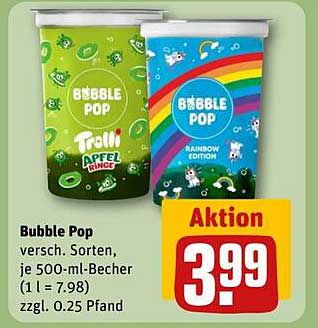 Bubble Pop 500 ml Becher - verschiedene Sorten
