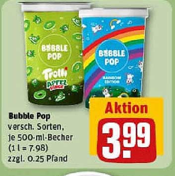 Bubble Pop - verschiedene Sorten, je 500-ml-Becher