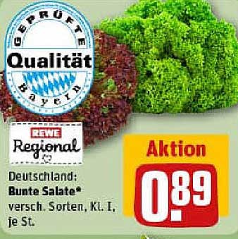 Bunte Salate - Verschiedene Sorten, Kl. I, je St.