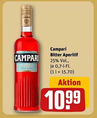 Campari Bitter Aperitif 0,7 l – Aktion