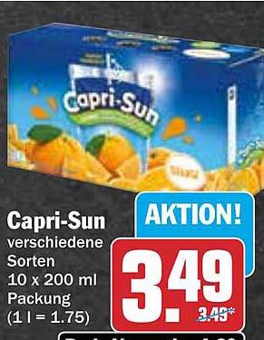 Capri-Sun verschiedene Sorten 10 x 200 ml Packung