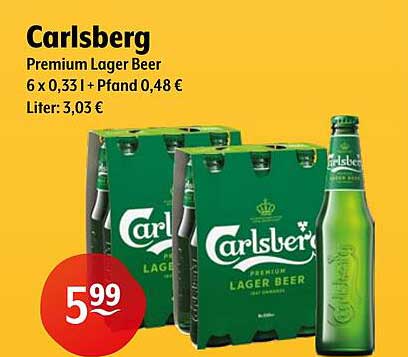 Carlsberg Premium Lager Beer 6 x 0,33 l