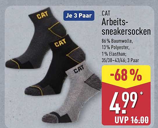 CAT Arbeitssneakersocken - 3 Paar