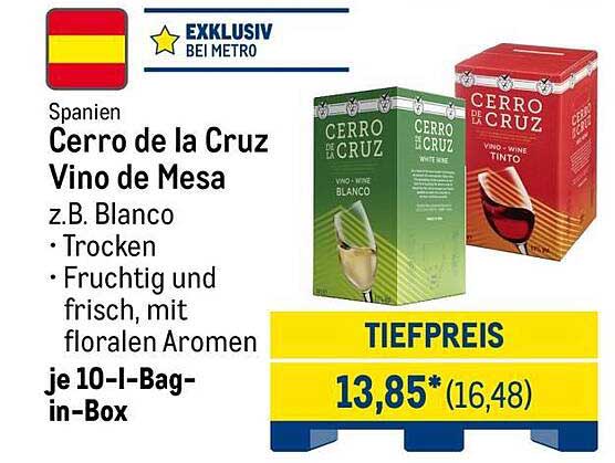 Cerro de la Cruz Vino de Mesa - Exklusiv bei METRO