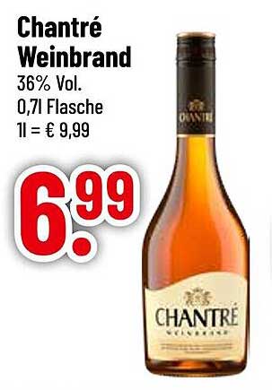 Chantré Weinbrand 0,7L für nur 6,99 €