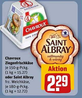 Chavroux Ziegenfrischkäse 150g oder Saint Albray Weichkäse 180g
