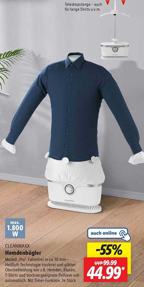 CLEANmaxx Hemdenbü gler - Modell 'Pro' - 55% Rabatt!