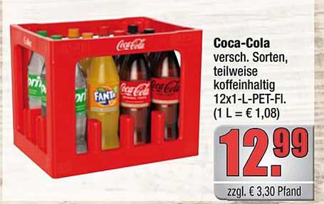 Coca-Cola 12x1L PET-Flasche - Verschiedene Sorten