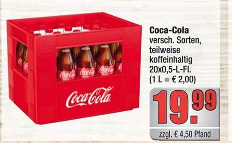 Coca-Cola Kasten 20x0,5L - Erfrischung für jedes Event