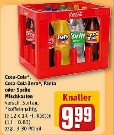 Coca-Cola Mischkasten - 12 x 1,1L Flaschen