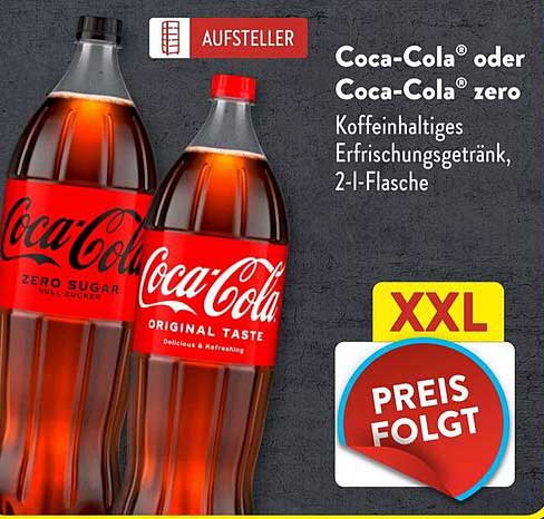 Coca-Cola® oder Coca-Cola® Zero - 2-Liter-Flasche