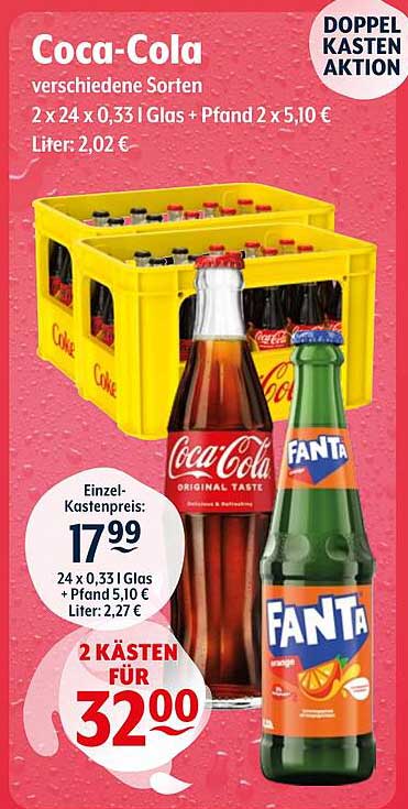 Coca-Cola und Fanta – Doppel Kasten Aktion
