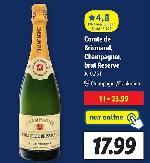 Comte de Brismand, Champagner, brut Reserve 0,75 l