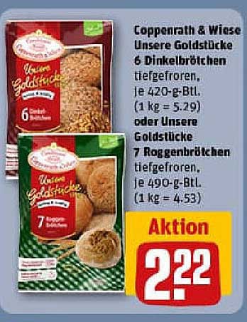 Coppenrath & Wiese Unsere Goldstücke - 6 Dinkelbrötchen oder 7 Roggenbrötchen