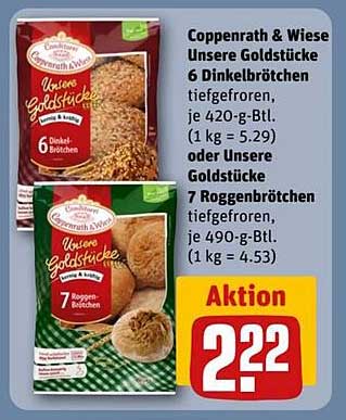 Coppenrath & Wiese Unsere Goldstücke 6 Dinkelbrötchen oder 7 Roggenbrötchen