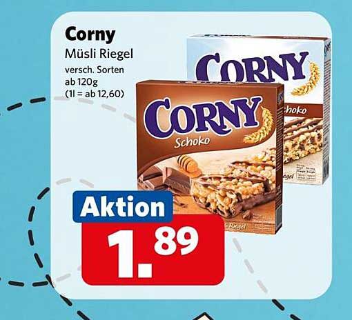 Corny Müsliriegel - verschiedene Sorten ab 120g