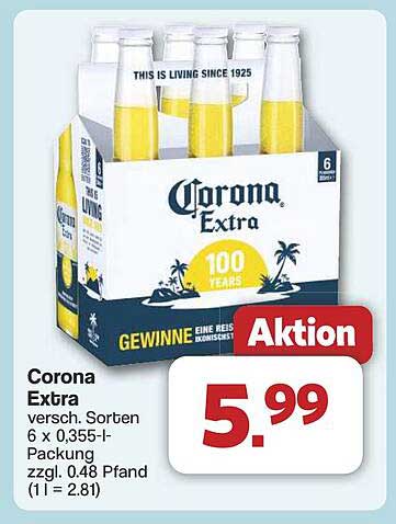 Corona Extra 6 x 0,355-l-Packung