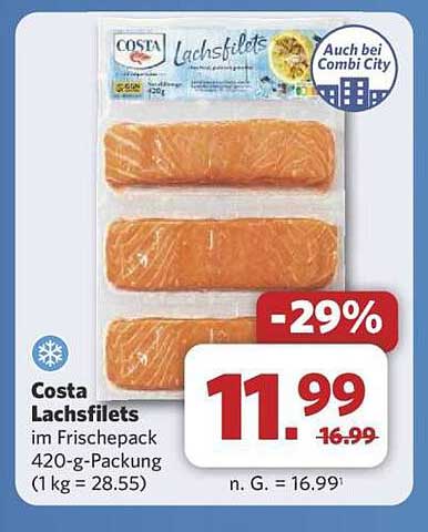 Costa Lachsfilets im Frischepack 420-g-Packung