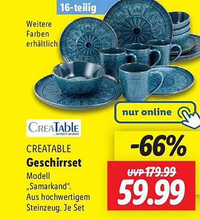 CREATABLE Geschirrset Modell „Samarkand“ 16-teilig