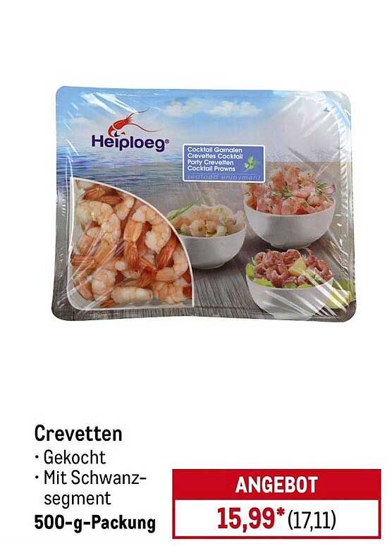 Crevetten - Gekochte Cocktailgarnelen, 500-g-Packung