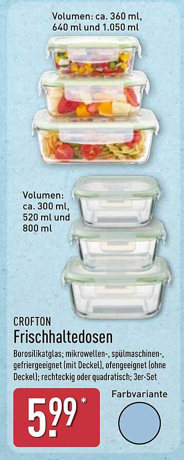CROFTON Frischhaltedosen 3er-Set