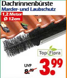 Dachrinnenbürste Marder- und Laubschutz 1,2 Meter Ø 12cm