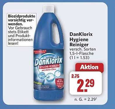 DanKlorix Hygiene Reiniger, 1,5 l
