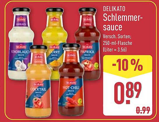 DELIKATO Schlemmer-Sauce – Verschiedene Sorten; 250-ml-Flasche