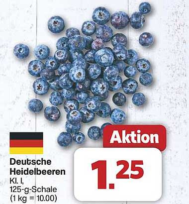 Deutsche Heidelbeeren 125-g-Schale – Aktion!