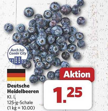 Deutsche Heidelbeeren 125-g-Schale