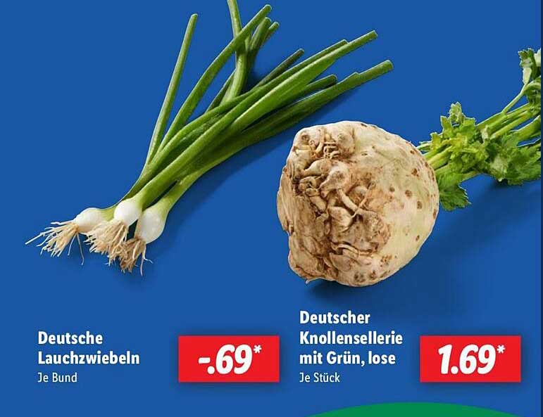 Deutsche Lauchzwiebeln und Deutscher Knollensellerie