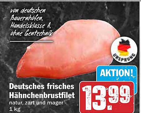 Deutsches frisches Hähnchenbrustfilet