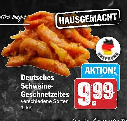 Deutsches Schweine-Geschnetzeltes - verschiedene Sorten, 1 kg