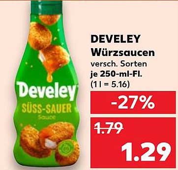 DEVELEY Würzsaucen 250 ml - SÜSS-SAUR