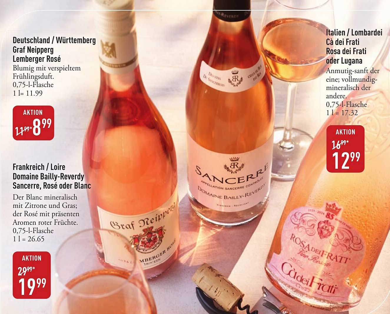 Domaine Bailly-Reverdy Sancerre, Rosé oder Blanc, 0,75 l