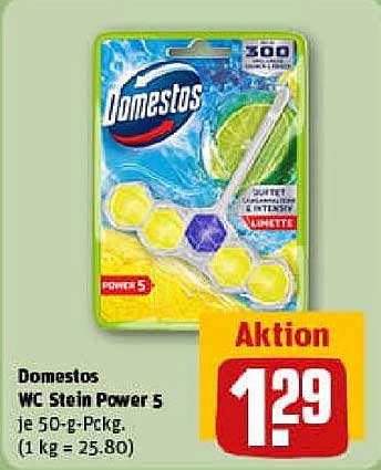 Domestos WC Stein Power 5, 300 g für nur 1,29 €