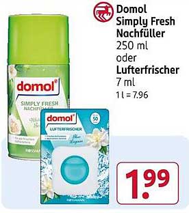 Domol Simply Fresh Nachfüller 250 ml oder Luftfrischer 7 ml