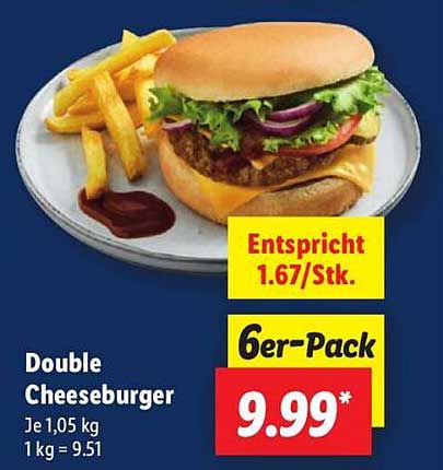 Double Cheeseburger 6er-Pack