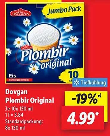 Dovgan Plombir Original Jumbo Pack 10x130ml