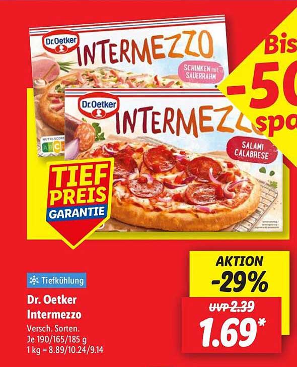 Dr. Oetker Intermezzo – Tiefkühlpizzas zum Schnäppchenpreis