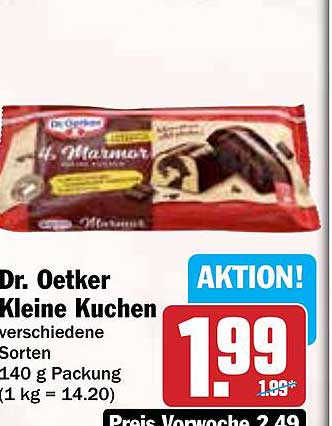 Dr. Oetker Kleine Kuchen – verschiedene Sorten