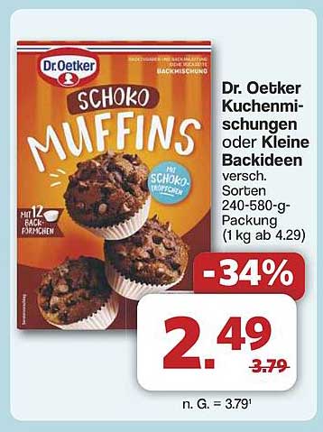Dr. Oetker Kuchenmischungen oder Kleine Backideen