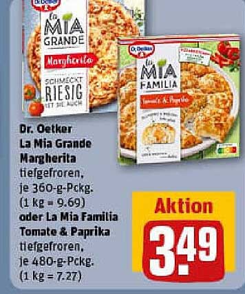 Dr. Oetker La Mia Grande Margherita oder La Mia Familia Tomate & Paprika